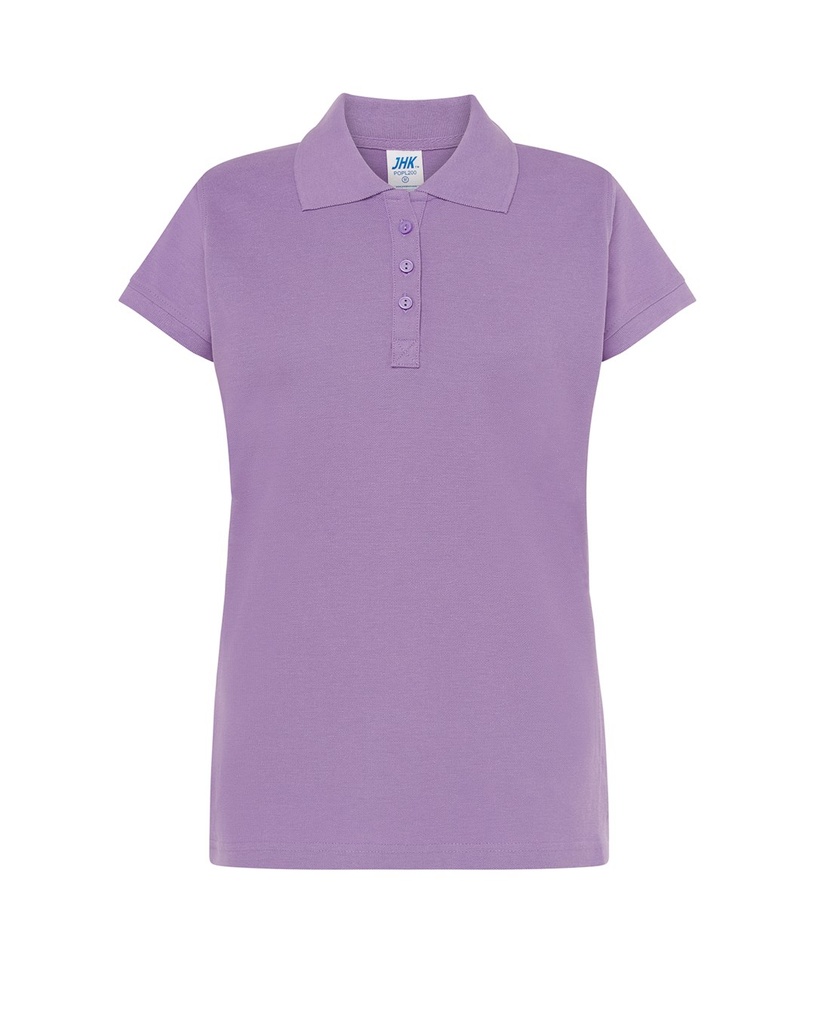 Koszulka Polo Damska Slim Bawelniana Pique JHK511 - Lavender