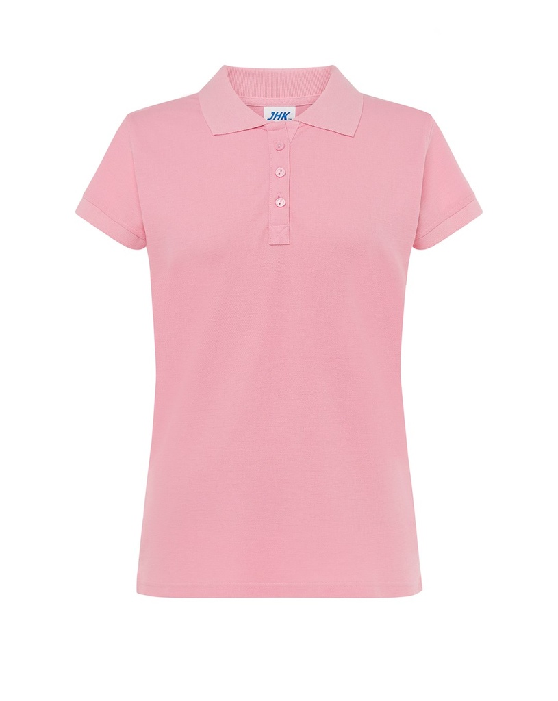 Koszulka Polo Damska Slim Bawelniana Pique JHK511 - Pink