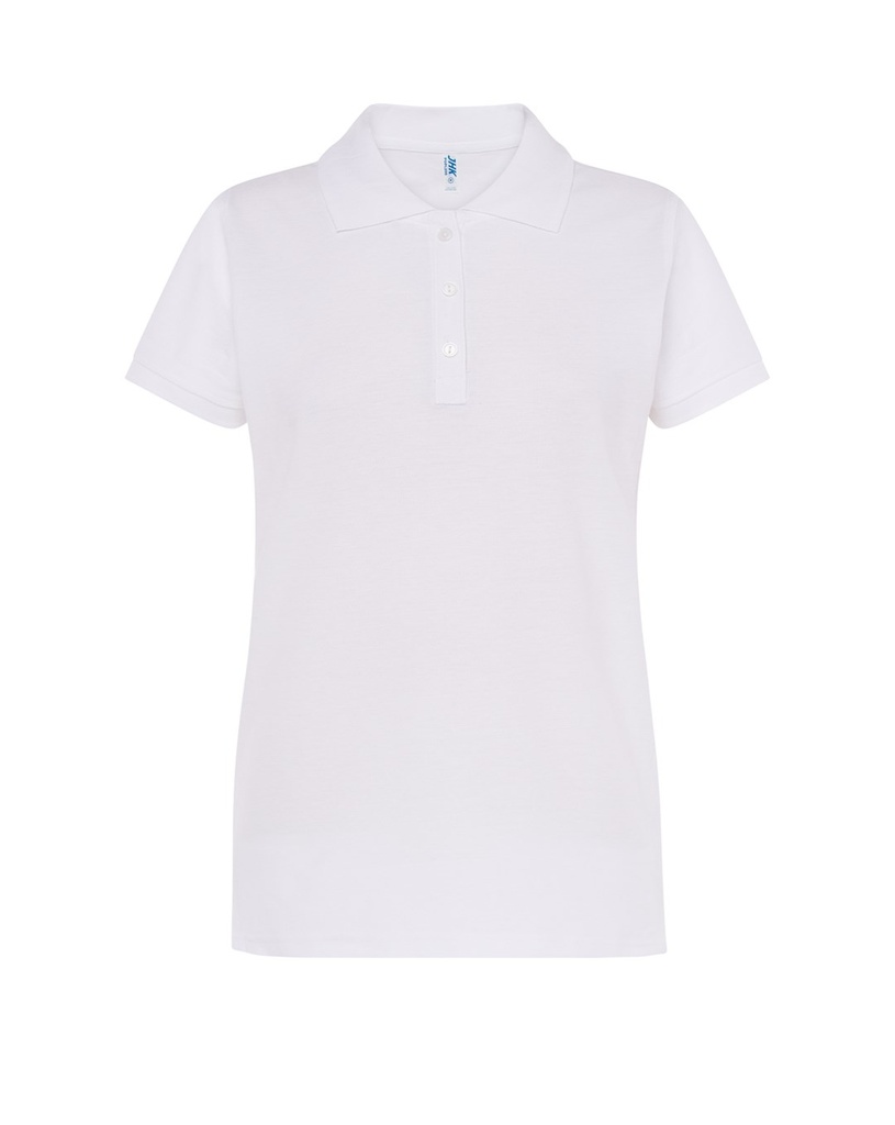 Koszulka Polo Damska Slim Bawelniana Pique JHK511 - White