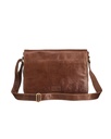 LEATHER LINE SHOULDERBAG – COGNAC