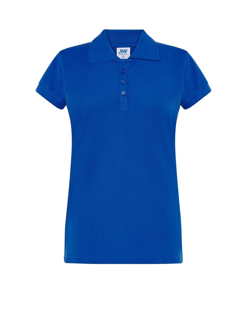 Koszulka Polo Damska Slim Bawelniana Pique JHK511 - Royal Blue