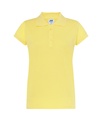 Koszulka Polo Damska Slim Bawelniana Pique JHK511 - Light Yellow