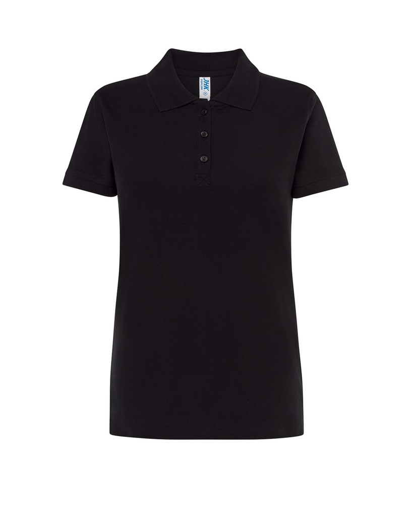 Koszulka Polo Damska Slim Bawelniana Pique JHK511 - Black