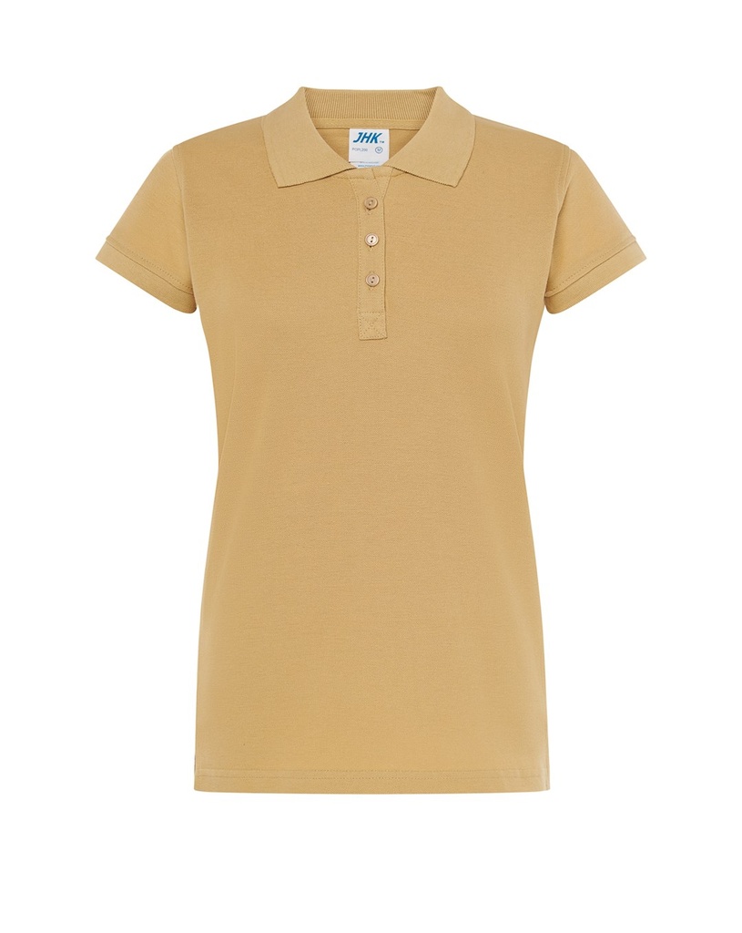 Koszulka Polo Damska Slim Bawelniana Pique JHK511 - Sand