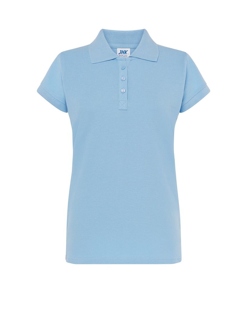 Koszulka Polo Damska Slim Bawelniana Pique JHK511 - Sky