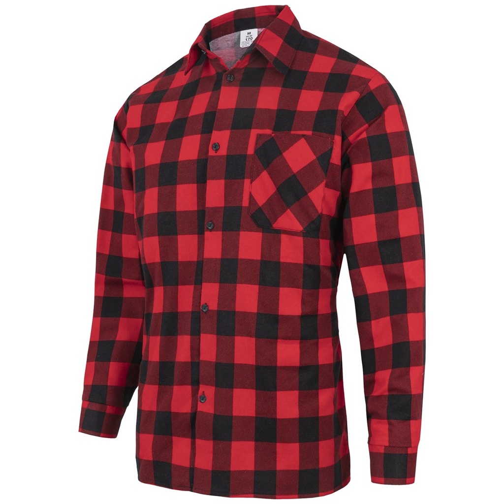 T-shirt Bawełniany KOSZULA FLANELOWA - CZERWONA
