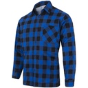 T-shirt Bawełniany KOSZULA FLANELOWA - NIEBIESKA