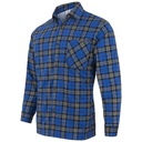 T-shirt Bawełniany KOSZULA FLANELOWA NIEBIESKA SZKOCKA - NIEBIESKA SZKOCKA KRATA