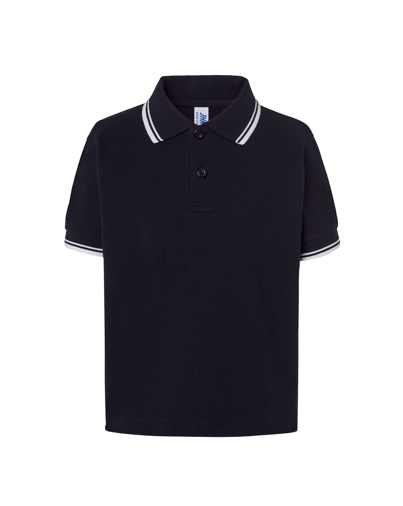 Koszulka Polo Dziecięca PKID 210 - Navy/White