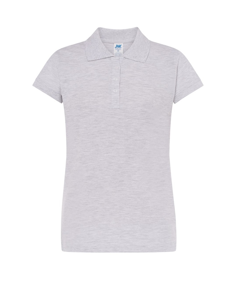 Koszulka Polo Damska Slim Bawelniana Pique JHK511 - Ash Melange