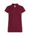 Koszulka Polo Damska Slim Bawelniana Pique JHK511 - Burgundy