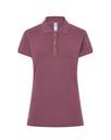 Koszulka Polo Damska Slim Bawelniana Pique JHK511 - Dusty Purple