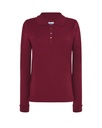 Koszulka Polo Damska Slim POPL 200 LS - Burgundy