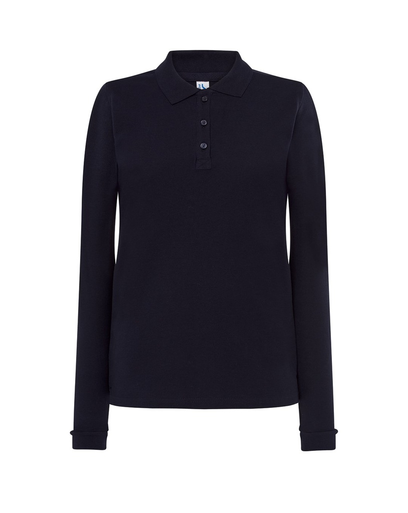 Koszulka Polo Damska Slim POPL 200 LS - Navy