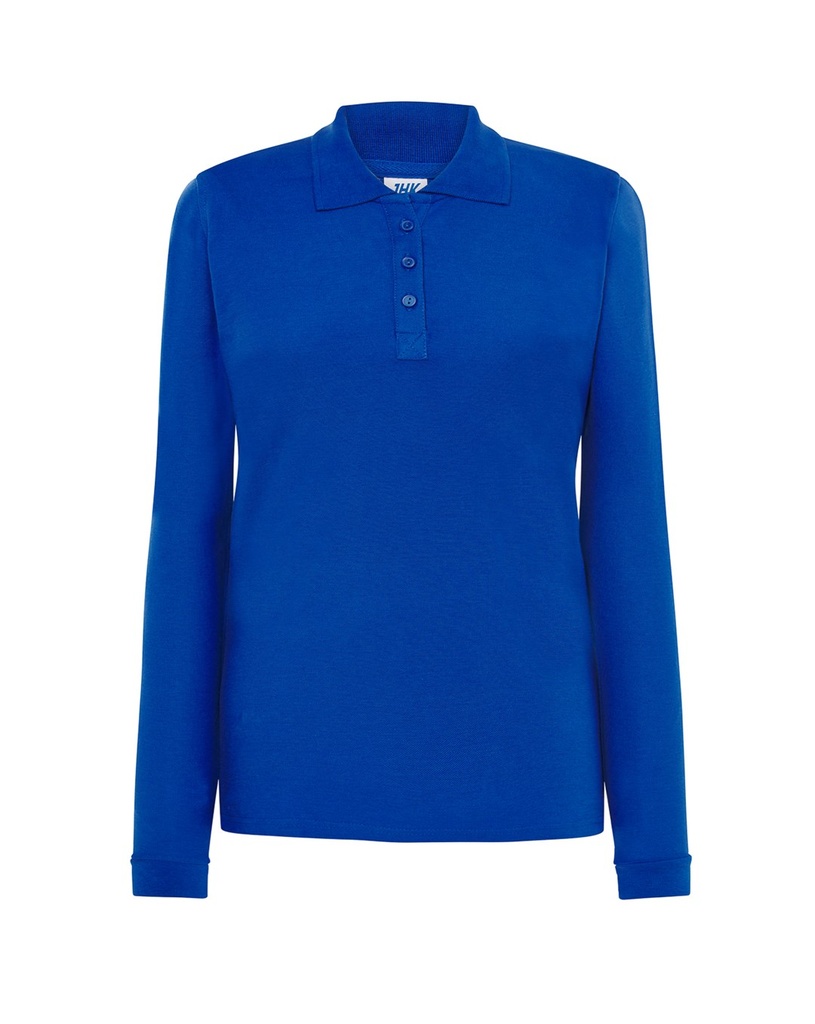 Koszulka Polo Damska Slim POPL 200 LS - Royal Blue