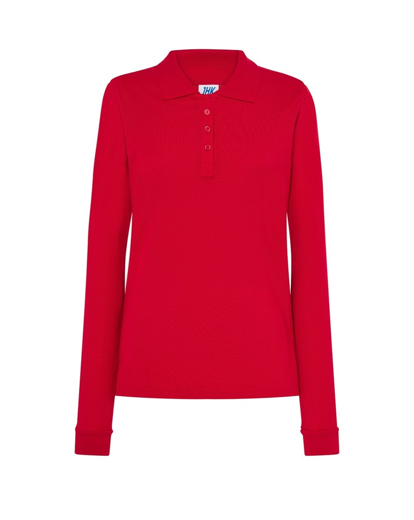 Koszulka Polo Damska Slim POPL 200 LS - Red