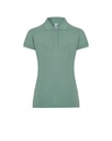 Koszulka Polo Damska Slim Bawelniana Pique JHK511 - MOSS GREEN