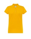 Koszulka Polo Damska Slim Bawelniana Pique JHK511 - Mustard