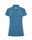 Koszulka Polo Damska Slim Bawelniana Pique JHK511 - Petrol Blue