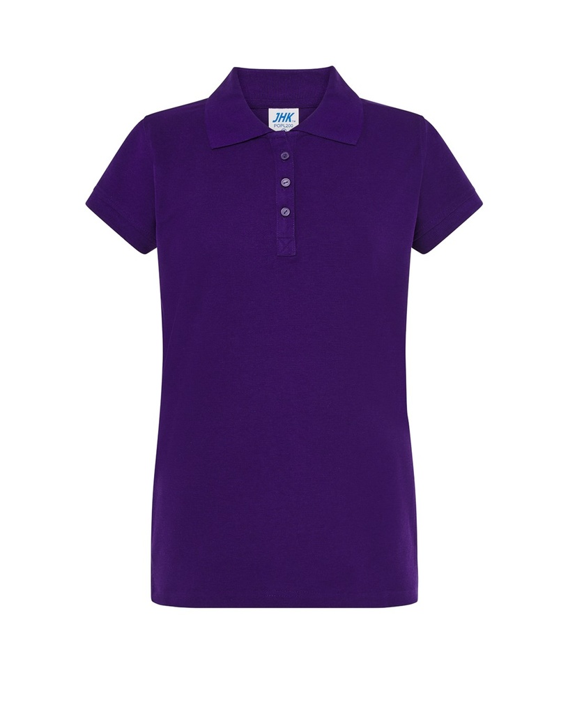 Koszulka Polo Damska Slim Bawelniana Pique POPL 200 - Purple