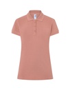 Koszulka Polo Damska Slim Bawelniana Pique JHK511 - Pink Vintage