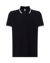 Koszulka Polo Klasyczna Bawelniana Pika JHK510 - Black/White
