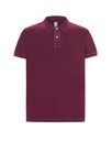 Koszulka Polo Klasyczna Bawelniana Pika JHK510 - Burgundy Wash
