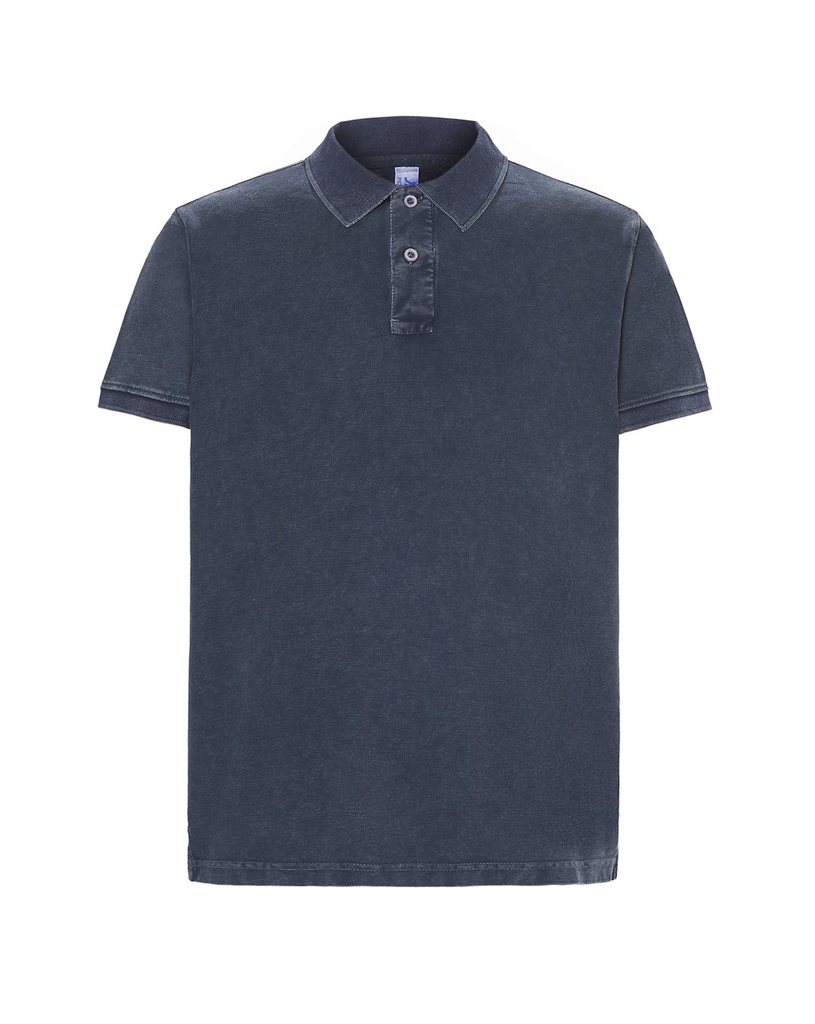 Koszulka Polo Klasyczna Bawelniana Pika PORA 210 - Dark Blue Wash