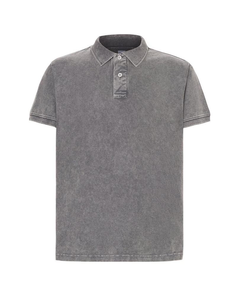 Koszulka Polo Klasyczna Bawelniana Pika PORA 210 - Dark grey wash