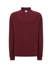 T-shirt Slim z Długim Rękawem Bawełniany PORA 210 LS - Burgundy