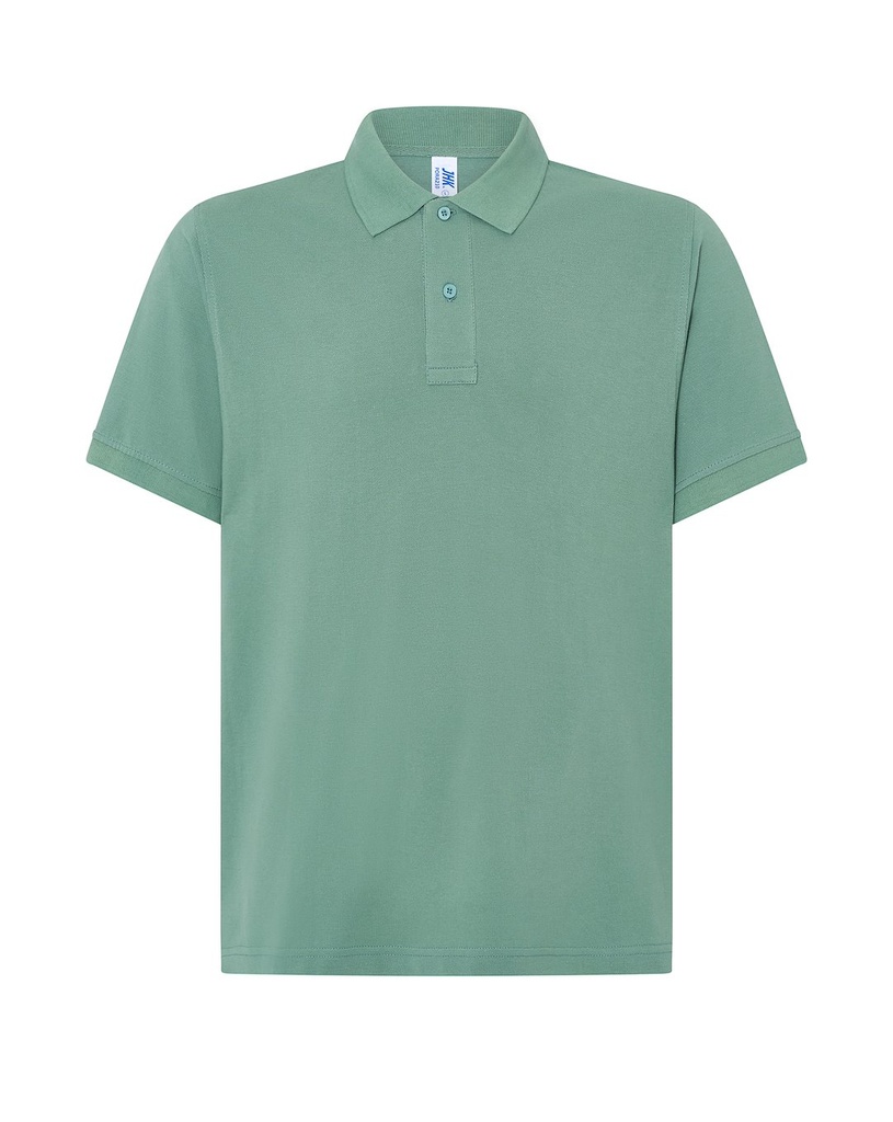 Koszulka Polo Klasyczna Bawelniana Pika JHK510 - MOSS GREEN