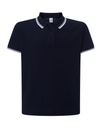 Koszulka Polo Klasyczna Bawelniana Pika JHK510 - Navy/White