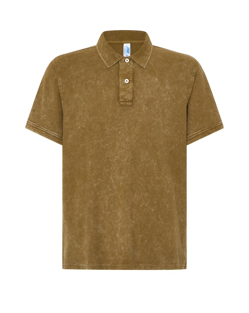 Koszulka Polo Klasyczna Bawelniana Pika JHK510 - Ocher Wash