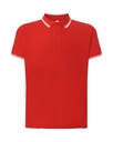 Koszulka Polo Klasyczna Bawelniana Pika PORA 210 - Red/White