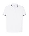 Koszulka Polo Klasyczna Bawelniana Pika PORA 210 - White/Black