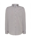 T-shirt Slim z Długim Rękawem Bawełniany SHA OXF - Silver