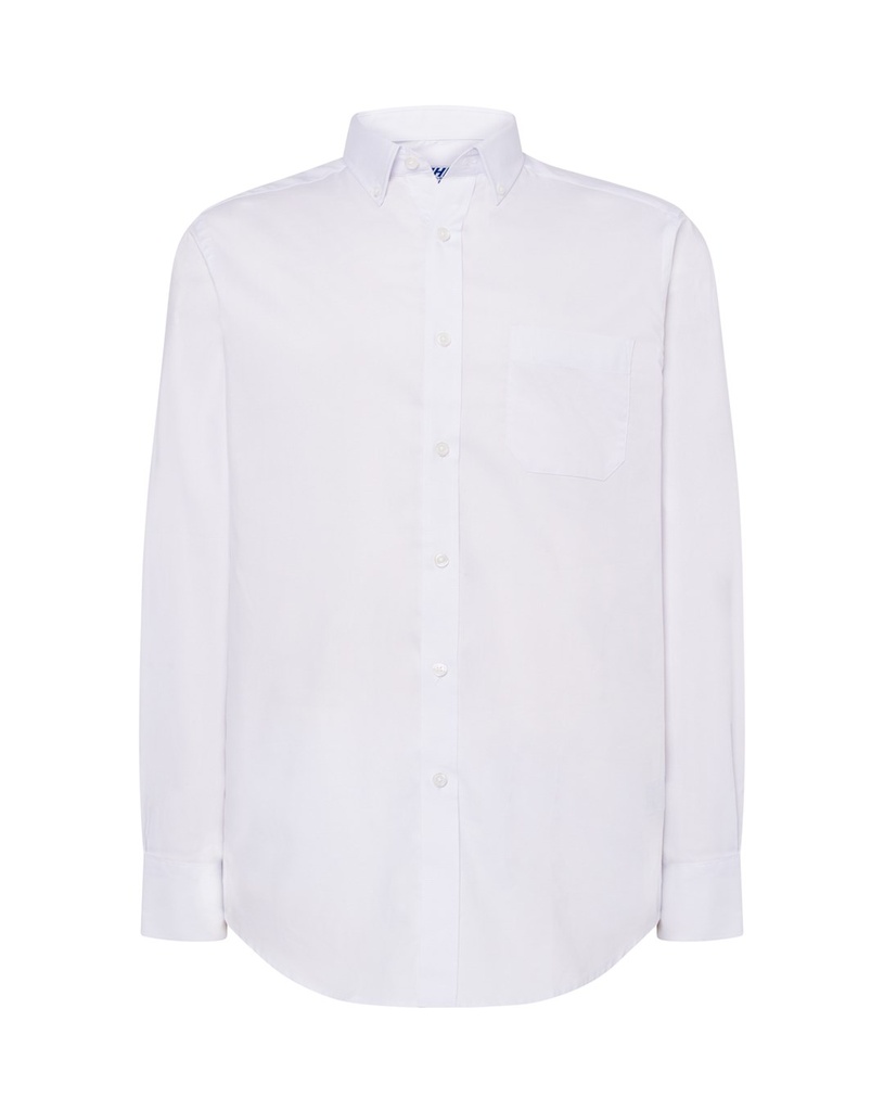 T-shirt Slim z Długim Rękawem Bawełniany SHA OXF - White