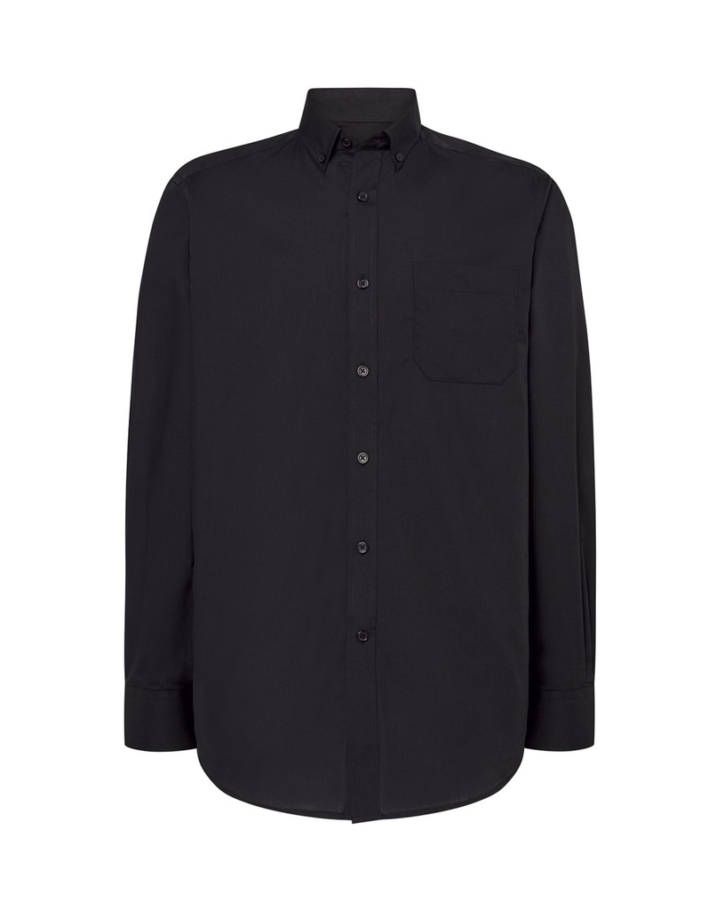 T-shirt Slim z Długim Rękawem Bawełniany SHA POP - Black