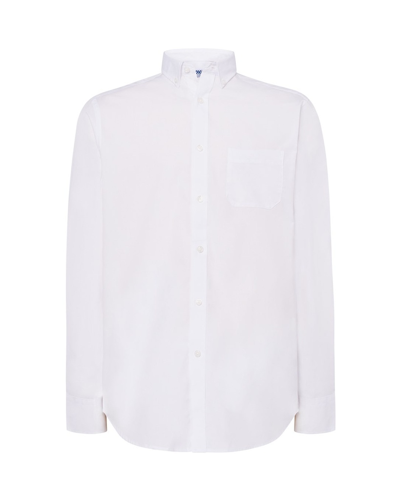 T-shirt Slim z Długim Rękawem Bawełniany SHA POP - White