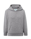 Bluza Dziecięca z Kapturem Rozpinana Poliestrowa SWRK KNG - Grey Melange