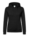 Bluza Damska Slim z Kapturem Poliestrowa SWUL KNG - Black