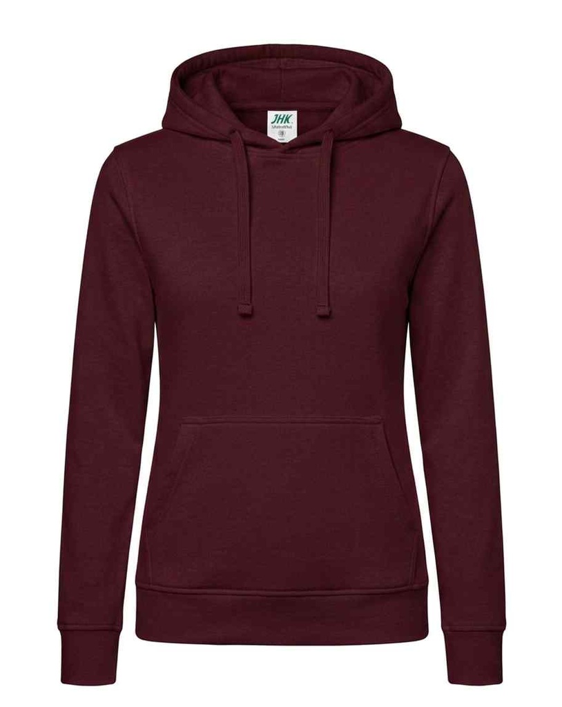 Bluza Damska Slim z Kapturem Poliestrowa SWUL KNG - Burgundy