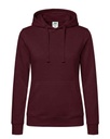 Bluza Damska Slim z Kapturem Poliestrowa SWUL KNG - Burgundy
