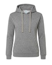 Bluza Damska Slim z Kapturem Poliestrowa SWUL KNG - Grey Melange