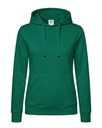 Bluza Damska Slim z Kapturem Poliestrowa SWUL KNG - Kelly Green