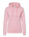 Bluza Damska Slim z Kapturem Poliestrowa SWUL KNG - Pink