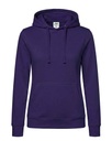 Bluza Damska Slim z Kapturem Poliestrowa SWUL KNG - Purple