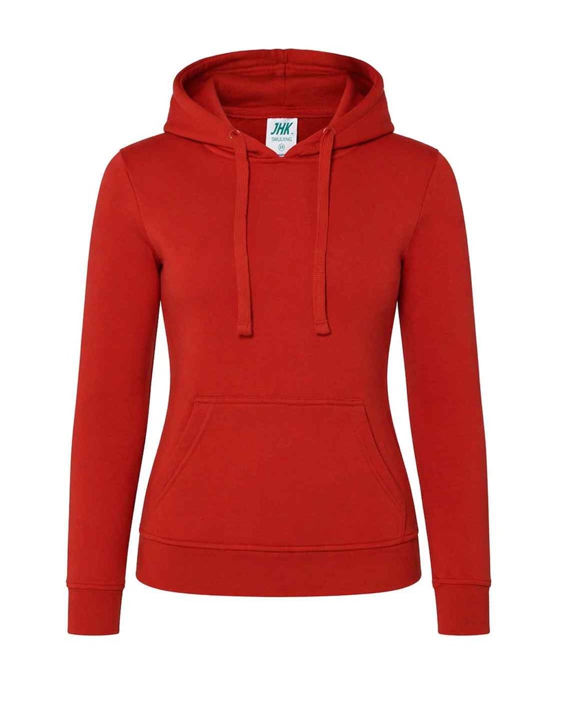 Bluza Damska Slim z Kapturem Poliestrowa SWUL KNG - Red