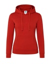 Bluza Damska Slim z Kapturem Poliestrowa SWUL KNG - Red