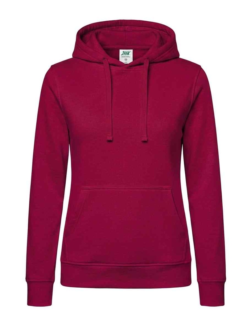 Bluza Damska Slim z Kapturem Poliestrowa SWUL KNG - Raspberry